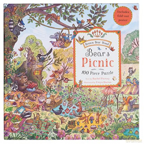 Magic Cat 9781913520519 Bear's Picnic Jigsaw Puzzle, Multicoloured, 100 Pieces - Freya Hartas [PUZZLE]