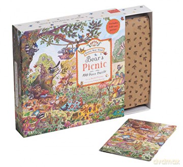Magic Cat 9781913520519 Bear's Picnic Jigsaw Puzzle, Multicoloured, 100 Pieces - Freya Hartas [PUZZLE]