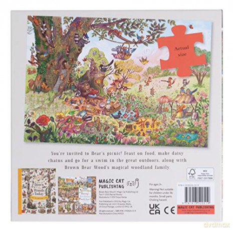 Magic Cat 9781913520519 Bear's Picnic Jigsaw Puzzle, Multicoloured, 100 Pieces - Freya Hartas [PUZZLE]