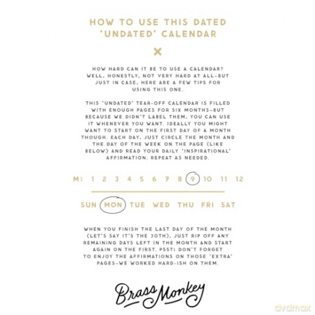 Make My Day Undated Desk Calendar - Brass Monkey [KSIĄŻKA]