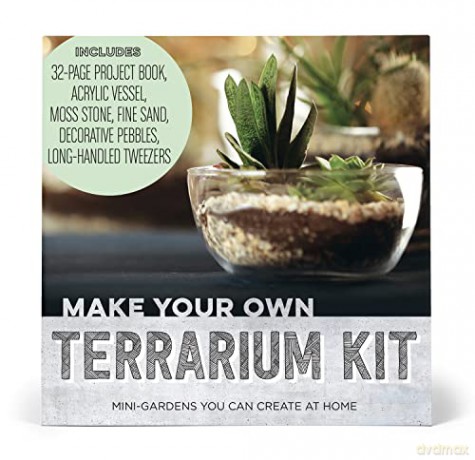Make Your Own Terrarium Kit: Mini Gardens You Can Create at Home - Includes: Acrylic Vessel, Decorative Pebbles, Moss Stone, Fine Sand, Long-Handled Tweezers, Project Book - Editors of Chartwell Books [KSIĄŻKA]