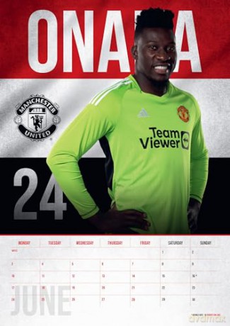 Manchester United FC 2024 Calendar, Month To View A3 Wall Calendar, Official Product - Danilo Promotions Ltd [KALENDARZ]
