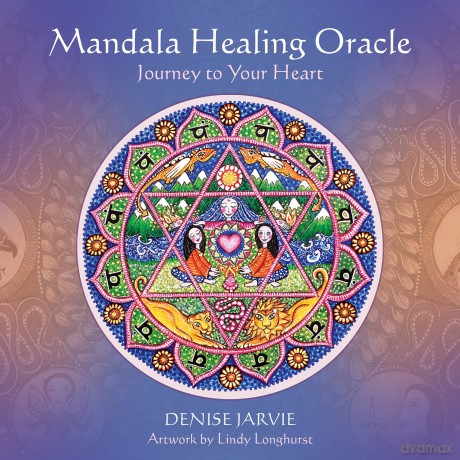 Mandala Healing Oracle: Journey to Your Heart - 44 circular colour cards and 140-page guidebook set - Denise Jarvie [KSIĄŻKA]