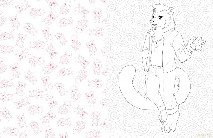 Manga Furries Coloring: Color your way through cute and cool manga furries art! (4) (Manga Coloring) - Talia Horsburgh [KOMIKS]