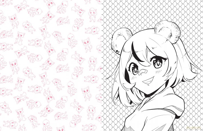 Manga Furries Coloring: Color your way through cute and cool manga furries art! (4) (Manga Coloring) - Talia Horsburgh [KOMIKS]