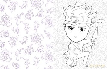 Manga World Coloring: Color your way through cool original manga art! (1) (Manga Coloring) - Scott Harris [KOMIKS]