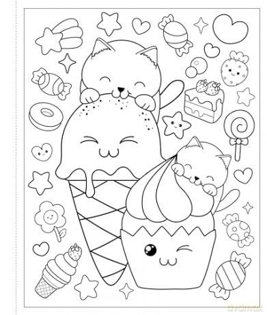 Mangatopia: Cupcakes and Kitties: A Cuteness Overload Coloring Book of Anime and Manga - Maddie Morales [KOMIKS]