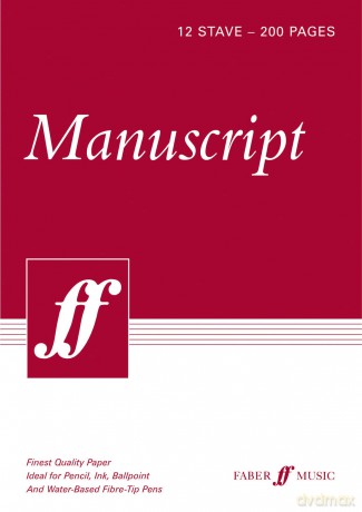 Manuscript Pad A4 12-stave - Faber Music [KSIĄŻKA]