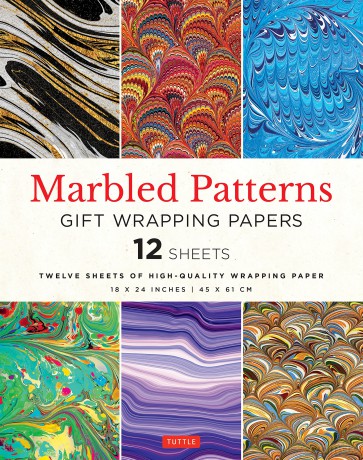 Marbled Patterns Gift Wrapping Paper - 12 sheets: 18 x 24 inch (45 x 61 cm) High-Quality Wrapping Paper: 18 x 24 inch (45 x 61 cm) Wrapping Paper - Tuttle Studio [KSIĄŻKA]