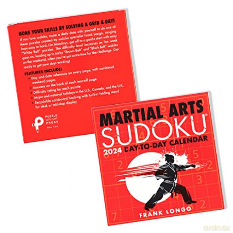 Martial Arts Sudoku (R) 2024 Day-to-Day Calendar - Frank Longo [KALENDARZ]
