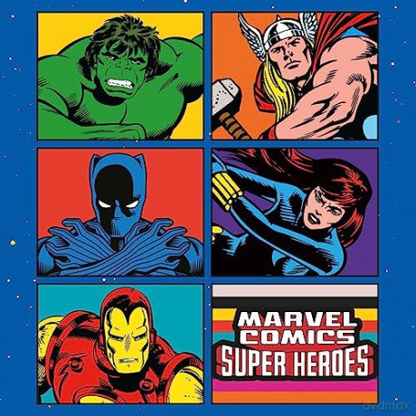 Marvel Comics Calendar 2024 - Month to a View Planner 30cm x 30cm, Marvel Gifts for Men and Women, Marvel Gifts for Boys and Girls, Kids Calendar - Official Merchandise [KALENDARZ]