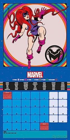 Marvel Comics Calendar 2024 - Month to a View Planner 30cm x 30cm, Marvel Gifts for Men and Women, Marvel Gifts for Boys and Girls, Kids Calendar - Official Merchandise [KALENDARZ]
