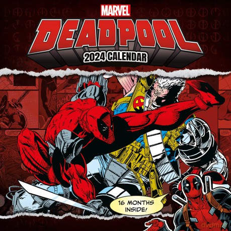 Marvel Deadpool Calendar 2024 - Month to a View Planner 30cm x 30cm, Marvel Gifts for Men and Women, Marvel Gifts for Boys and Girls, Kids Calendar - Official Merchandise - Official Merchandise [KALENDARZ]