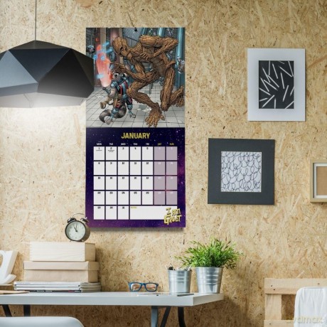 Marvel Groot 2024 Calendar, Month To View Square Wall Calendar, Official Product - Danilo Promotions Ltd [KALENDARZ]