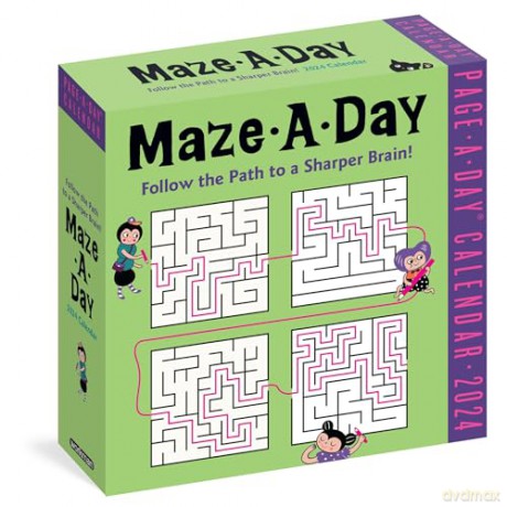 Maze-A-Day Page-A-Day Calendar 2024: Follow the Path to a Sharper Brain! - Workman Calendars [KSIĄŻKA]