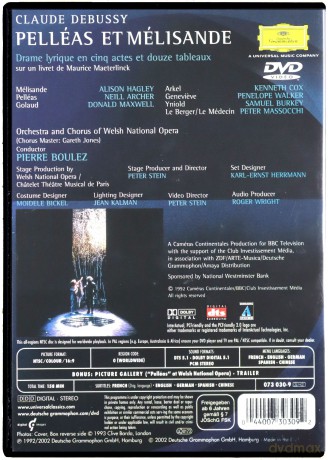 Pierre Boulez: Debussy Pelleas Et Melisande [2DVD]