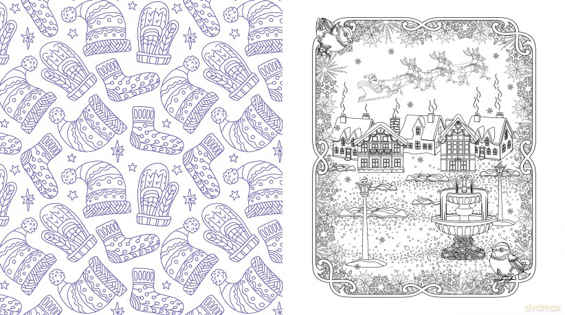 Merry Christmas Coloring Book: Celebrate and Color Your Way Through the Holidays - More than 100 pages to color! (Chartwell Coloring Books) - Editors of Chartwell Books [KSIĄŻKA]