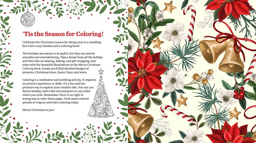 Merry Christmas Coloring Book: Celebrate and Color Your Way Through the Holidays - More than 100 pages to color! (Chartwell Coloring Books) - Editors of Chartwell Books [KSIĄŻKA]