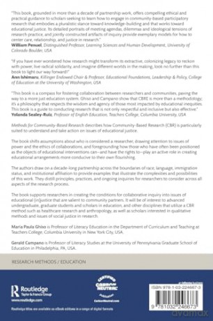 Methods for Community-Based Research: Advancing Educational Justice and Epistemic Rights - María Paula Ghiso [KSIĄŻKA]
