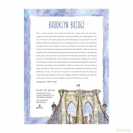 Michael Storrings Brooklyn Bridge 1000 Piece Puzzle in a Square Box - Michael Storrings [PUZZLE]