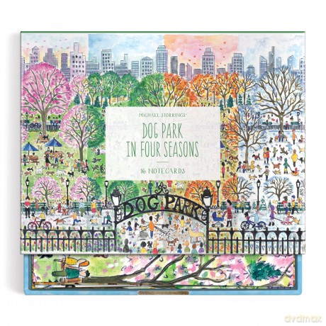 Michael Storrings Dog Park in Four Seasons Greeting Card Assortment - Galison [KSIĄŻKA]