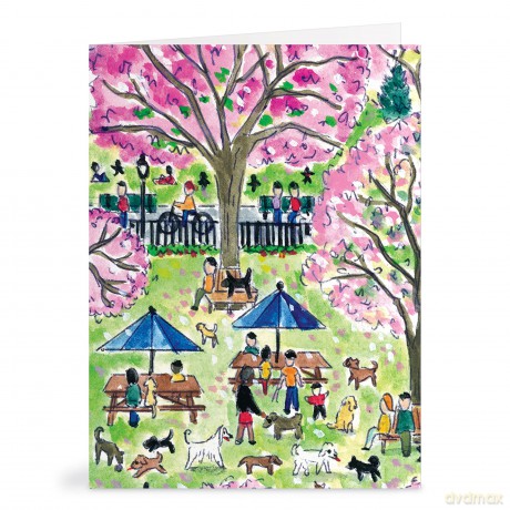 Michael Storrings Dog Park in Four Seasons Greeting Card Assortment - Galison [KSIĄŻKA]