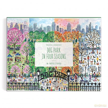 Michael Storrings Dog Park in Four Seasons Greeting Card Assortment - Galison [KSIĄŻKA]