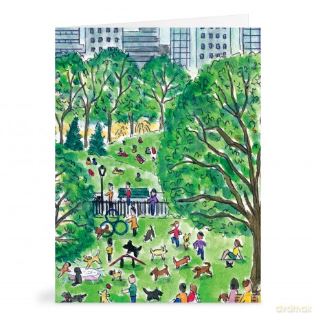 Michael Storrings Dog Park in Four Seasons Greeting Card Assortment - Galison [KSIĄŻKA]