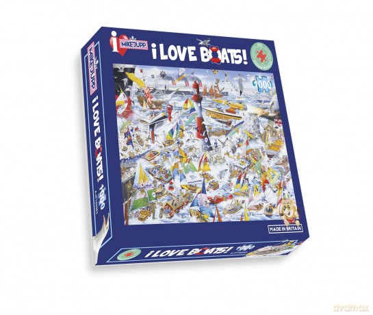 Mike Jupp Jigsaw Puzzles - I Love Boats - 1000 Piece Jigsaw Puzzle For Adults | Made In Britain | 66cm X 50cm [PUZZLE]