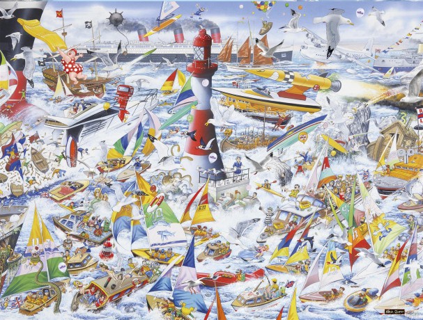 Mike Jupp Jigsaw Puzzles - I Love Boats - 1000 Piece Jigsaw Puzzle For Adults | Made In Britain | 66cm X 50cm [PUZZLE]
