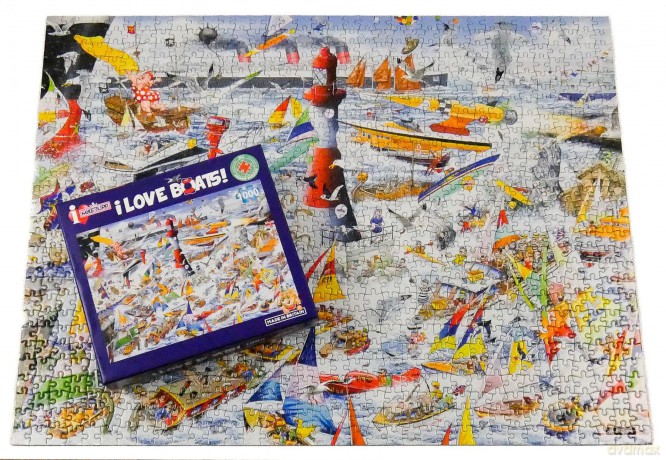 Mike Jupp Jigsaw Puzzles - I Love Boats - 1000 Piece Jigsaw Puzzle For Adults | Made In Britain | 66cm X 50cm [PUZZLE]