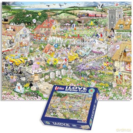 Mike Jupp Jigsaw Puzzles - I Love Spring - 1000 Piece Jigsaw Puzzle For Adults | Made In Britain | 66cm X 50cm [PUZZLE]