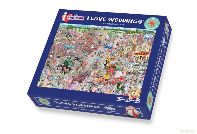 Mike Jupp Jigsaw Puzzles - I Love Wedding - 1000 Piece Jigsaw Puzzle For Adults | Made In Britain | 66cm X 50cm [PUZZLE]