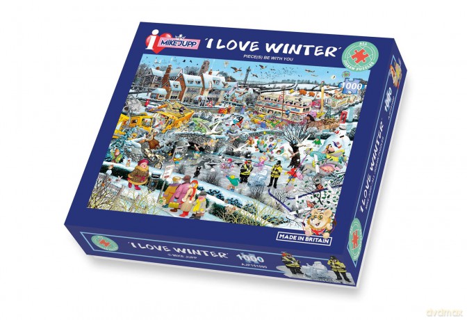 Mike Jupp Jigsaw Puzzles - I Love Winter - 1000 Piece Jigsaw Puzzle For Adults | Made In Britain | 66cm X 50cm [PUZZLE]