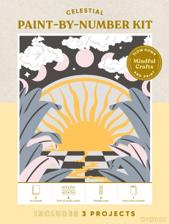 Mindful Crafts: Celestial Paint-by-Number Kit - Chronicle Books [KSIĄŻKA]