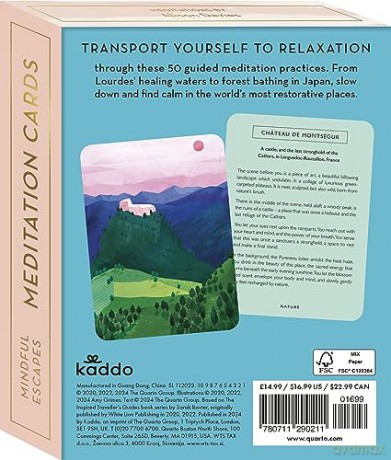 Mindful Escapes Meditation Cards: Discover inner calm wherever you are - 55 cards (Inspired Traveller's Guides) - Alison Davies [KSIĄŻKA]