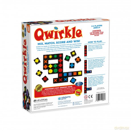 Mindware | Qwirkle UK Edition (NEW) | Board Game | Ages 5+ | 2-4 Players | 45 Minutes Playing Time [KSIĄŻKA]