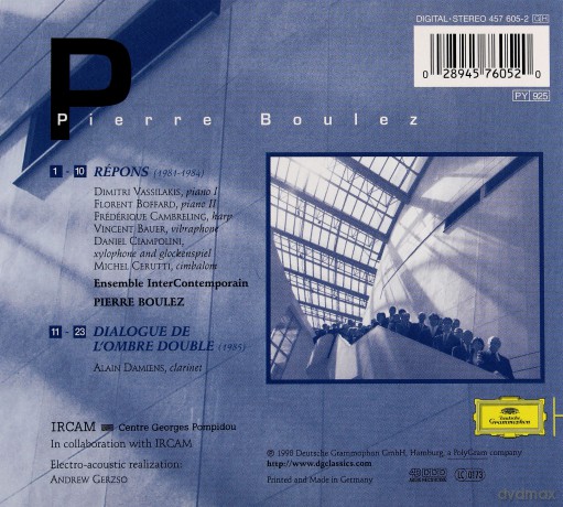 Pierre Boulez: Repons/Dialogue De L\'ombre Double [CD]