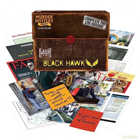 Mission Black Hawk Live Mission Case File from University Games, Use Whatsapp or Telegram Apps to Control Field Agents, Stop The Cartel and Divert The Funds, Real-Time Bank Heist [KSIĄŻKA]