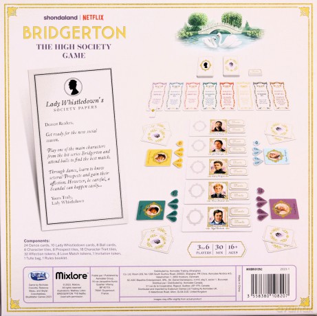 Mixlore | Bridgerton - The High Society Game | Card Game | Ages 16+ | 3-6 Players | 30 Minutes Playing Time [KSIĄŻKA]