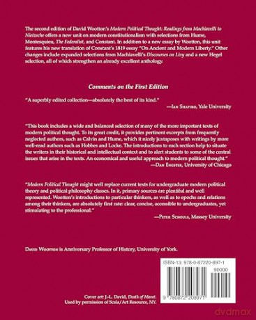 Modern Political Thought: Readings from Machiavelli to Nietzsche - David Wootton [KSIĄŻKA]