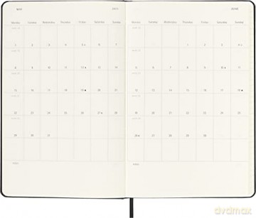 Moleskine - 18-Month Daily Planner/Diary, Planner 2022/2023, Daily Planner with Hard Cover and Elastic Closure, Size Large 13 x 21 cm, Colour Black - Moleskine [KSIĄŻKA]