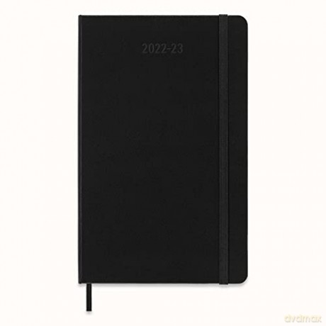 Moleskine - 18-Month Daily Planner/Diary, Planner 2022/2023, Daily Planner with Hard Cover and Elastic Closure, Size Large 13 x 21 cm, Colour Black - Moleskine [KSIĄŻKA]