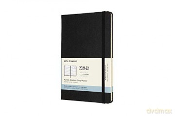 Moleskine - 18-Month Monthly Planner/Diary, Monthly Planner 2021/2022, Monthly Planner with Hard Cover and Elastic Closure, Size Large 13 x 21 cm, Colour Black, 128 Pages [KSIĄŻKA]