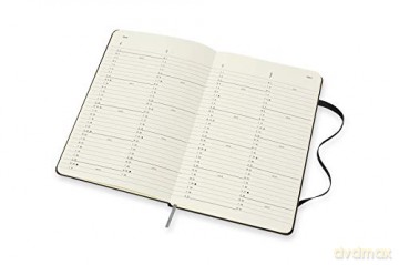 Moleskine - 18-Month Monthly Planner/Diary, Monthly Planner 2021/2022, Monthly Planner with Hard Cover and Elastic Closure, Size Large 13 x 21 cm, Colour Black, 128 Pages [KSIĄŻKA]