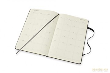 Moleskine - 18-Month Monthly Planner/Diary, Monthly Planner 2021/2022, Monthly Planner with Hard Cover and Elastic Closure, Size Large 13 x 21 cm, Colour Black, 128 Pages [KSIĄŻKA]