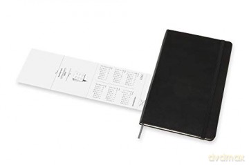 Moleskine - 18-Month Monthly Planner/Diary, Monthly Planner 2021/2022, Monthly Planner with Hard Cover and Elastic Closure, Size Large 13 x 21 cm, Colour Black, 128 Pages [KSIĄŻKA]