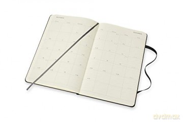 Moleskine - 18-Month Monthly Planner/Diary, Monthly Planner 2021/2022, Monthly Planner with Hard Cover and Elastic Closure, Size Large 13 x 21 cm, Colour Black, 128 Pages [KSIĄŻKA]