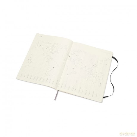 Moleskine - 18-Month Monthly Planner/Diary, Monthly Planner 2021/2022, Monthly Planner with Hard Cover and Elastic Closure, Size X-Large 19 x 25 cm, Colour Black, 128 Pages [KSIĄŻKA]