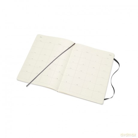 Moleskine - 18-Month Monthly Planner/Diary, Monthly Planner 2021/2022, Monthly Planner with Hard Cover and Elastic Closure, Size X-Large 19 x 25 cm, Colour Black, 128 Pages [KSIĄŻKA]